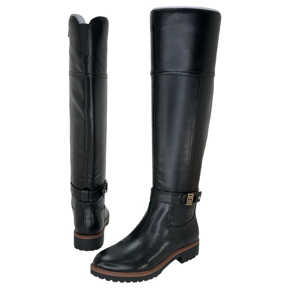 Tommy Hilfiger Felvia Black Knee High Womens Boots Size 6M - Picture 10 of 13